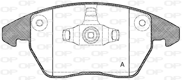 OPEN PARTS Комплект тормозных колодок, дисковый тормоз BPA1030.10